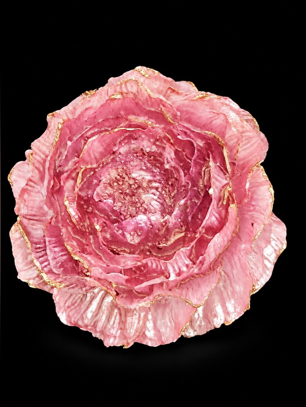 Hand Crafted Breast Cancer Awareness Rose